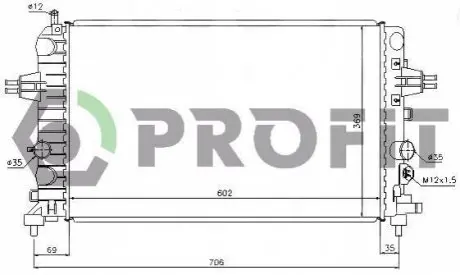 Радіатор охолоджування PROFIT PR 5055A1 (фото 1)
