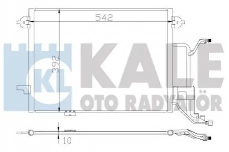 KALE VW Радіатор кондиціонера (конденсатор) Audi A6 97- Kale Oto radyator 375500