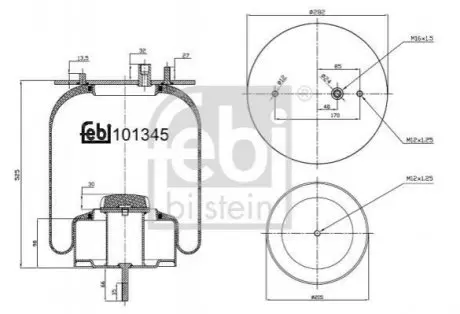 Сильфон пневматичної підвіски FEBI FEBI BILSTEIN 101345