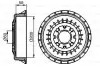 BOSCH Гальмівний барабан задній LADA, Таврія, Лада, SAMARA 86-98 0986477146 BOSCH 0986477146
