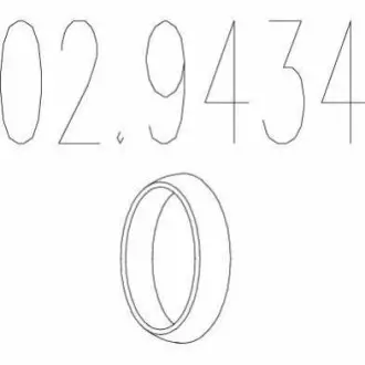 Монтажне кільце вихлопної системи (D (внутр.) - 51 мм; D (наружн.) - 66 мм; Висота - 13 мм) MTS 02.9434