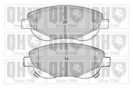 Гальмiвнi колодки дисковi QH QUINTON HAZELL BP1683