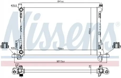 Радіатор OPEL VIVARO B (14-) 1.6 CDTi NISSENS 630803 (фото 1)