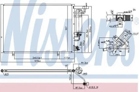 FORD Радіатор кондиціонера (конденсатор) з осушувачем B-Max, Fiesta VI, Transit Courier 14- NISSENS 940531