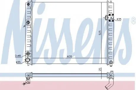 INFINITI Радіатор охолодження EX25/37, FX35/50, QX50/70 2.5/5.0 08- NISSENS 68091