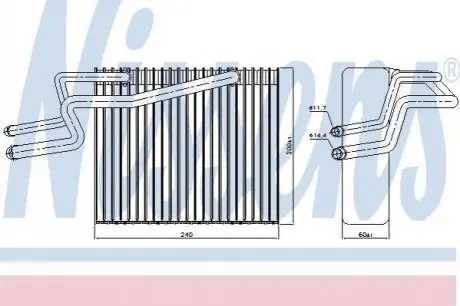 Випарник кондиціонера NISSENS 92215