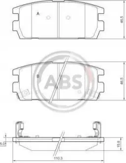 Гальмiвнi колодки дисковi ABS A.B.S. 37324