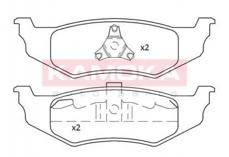 Гальмiвнi колодки дисковi CHRYSLER NEON 97-06/PT CRUISER 01-10/SEBRING 01-07 KAMOKA JQ101192