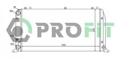 Радіатор охолоджування PROFIT PR 0016A2
