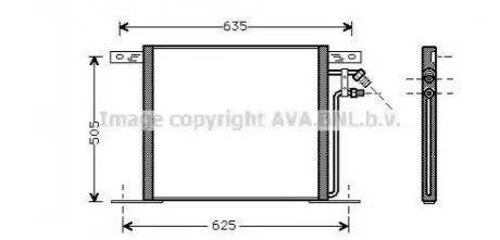 AVA AVA Радіатор кондиціонера кондиціонера MB VITO/V-CL G/D 95-03 (Ava) AVA COOLING MS5220