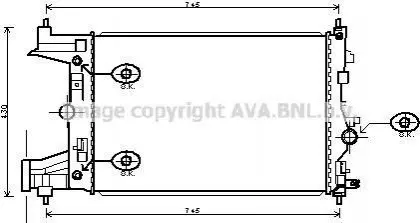 AVA AVA Радіатор охолодження CHEVROLET CRUZE (2009) 1.8 DVVT AVA COOLING OLA2545