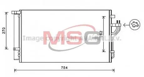 AVA AVA Радіатор кондиціонера HYUNDAI IX35 (2010) 2.0 CVVT AVA COOLING HYA5279D