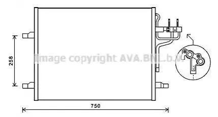 AVA AVA Радіатор кондиціонера FORD KUGA (2008) 2.0 TDCI AVA COOLING FDA5483 (фото 1)