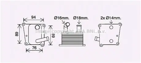 AVA AVA Олійний радіатор FORD FIESTA (1996) 1.8 TDDI AVA COOLING FD3598