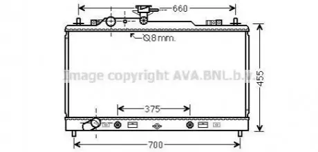 AVA AVA Радіатор охолодження MAZDA 6 (2008) 2.0 AVA COOLING MZ2228 (фото 1)