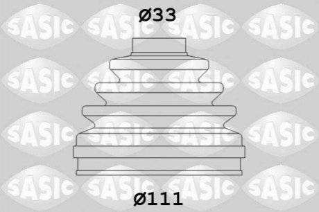 Ремонтний комплект пильника шруса з елементами монтажу SASIC 2933993 (фото 1)