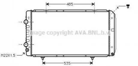 Радіатор, Система охолодження двигуна AVA AVA COOLING PEA2146