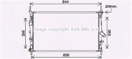 Радіатор, Система охолодження двигуна AVA AVA COOLING FD2628