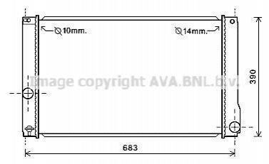 Радіатор, Система охолодження двигуна AVA AVA COOLING TO2608