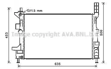 Радіатор, Система охолодження двигуна AVA AVA COOLING FD2578