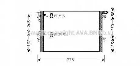 Радіатор кодиціонера AVA AVA COOLING RTA5382