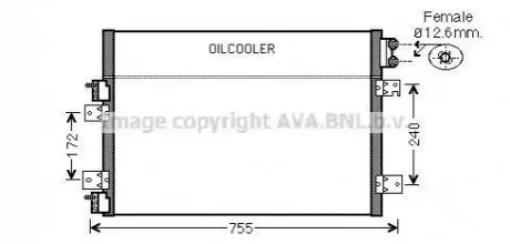 Радіатор кодиціонера AVA AVA COOLING CRA5113
