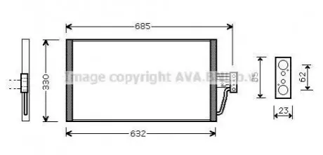 Радіатор кодиціонера AVA AVA COOLING BW5254