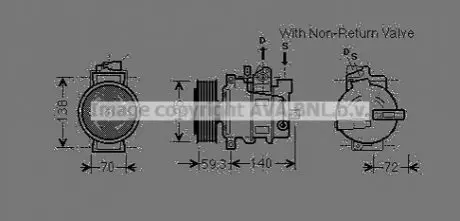 Компресор AVA AVA COOLING AIAK330 (фото 1)