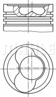 Поршень 0.5 3-4 циліндр MAHLE / KNECHT 030 66 02