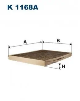 Фiльтр салону вугiльний FILTRON K1168A (фото 1)