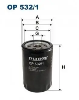Фiльтр масляний FILTRON OP5321