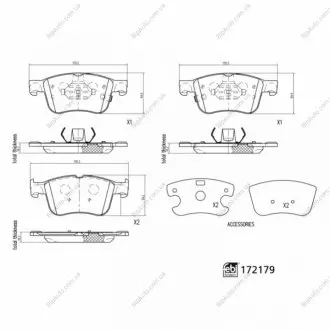 FEBI гальм. колод. передн. FORD FOCUS 1.0 EcoBoost 18- FEBI FEBI BILSTEIN 172179