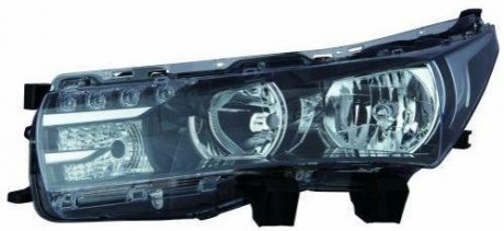 Фара передняя Toyota Corolla 2013-2016 правая H11/HB3/LED авт., чёрн.отражат. DEPO 212-11Y1R-LDEM2