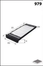 Фільтр салону (аналогWP9276/LA304) MECAFILTER ELR7213