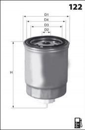 Фільтр палива (аналогWF8163/KC47) MECAFILTER ELG5246