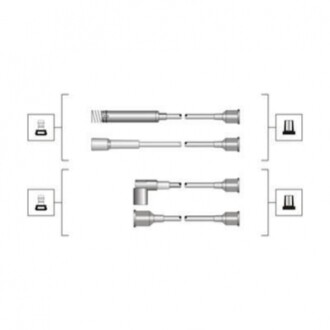 К-т високовольтних проводів OPEL Omega A, Astra F MAGNETI MARELLI MSQ0064