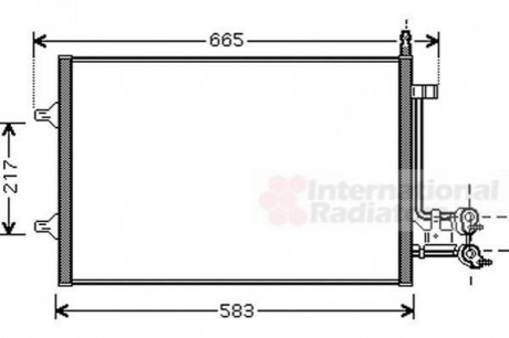 Радіатор кондиціонера Ford Fiesta 04-08/Fusion 1.6TDCi 04-12 Van Wezel 18005395