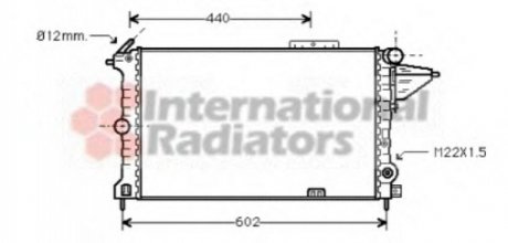 Радіатор охолодження Opel Vectra A 1.7D/1.8/2.0 -95 Van Wezel 37002119 (фото 1)