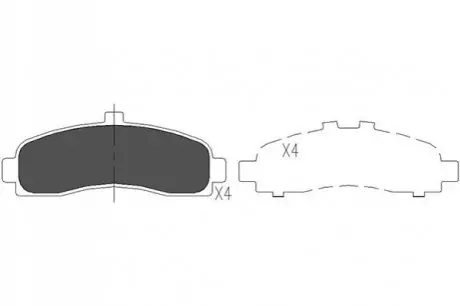 PARTS NISSAN Колодки тормозные передн.Micra 1.0/1.3-16V 10/92- PARTS KAVO KBP-6505