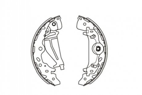 PARTS HYUNDAI Колодки барабанные задн.H-1,Kia Carnival 99- PARTS KAVO KBS-3405 (фото 1)