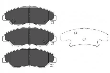 PARTS KIA Гальмівні колодки передние Sportage 2.0 TD 97- PARTS KAVO KBP-4013