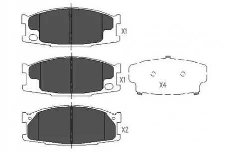PARTS MITSUBISHI К-т гальмівних колодок передних Canter PARTS KAVO KBP-5539