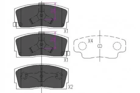 PARTS DAIHATSU Тормозные колодки передн.Applause 89- PARTS KAVO KBP-1501