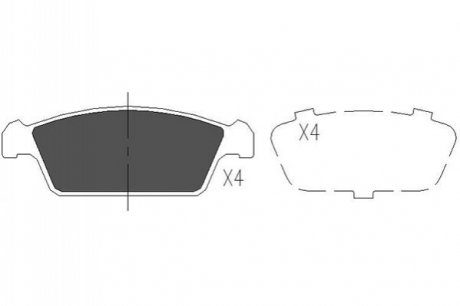 PARTS DAEWOO Тормозные колодки передн.Tico 95- PARTS KAVO KBP-8515