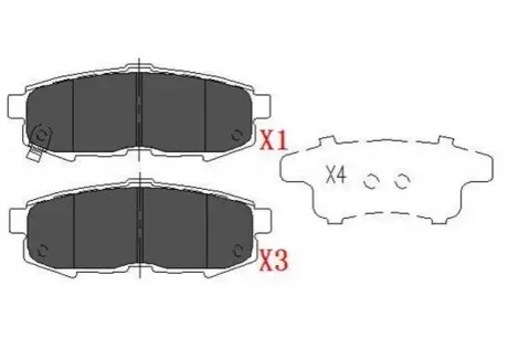 PARTS Гальмівні колодки задн. MAZDA Mpv 02- PARTS KAVO KBP-4555