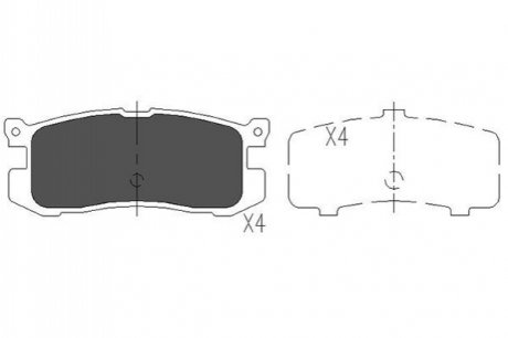 PARTS MAZDA гальмівні колодки задн. 626 87- PARTS KAVO KBP-4537 (фото 1)