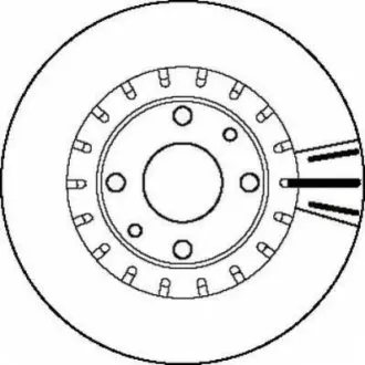 Диск гальмівний ВАЗ 2110-2112 передн. вент. (2 шт.) Jurid 562121J