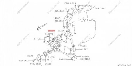 Насос водяной двигателя SUBARU 21111AA340 (фото 1)