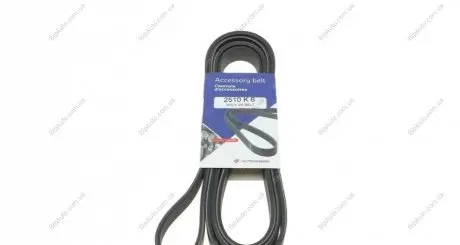 Ремінь генератора Hyundai Sonata 2.0/2.4 10- (6PK2510) HUTCHINSON 2510 K 6
