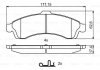 CHEVROLET Колодки гальм. передн. TrailBlazer 5.3 04-, GMC Envoy XL 5.3 04- BOSCH 0986494854 (фото 1)